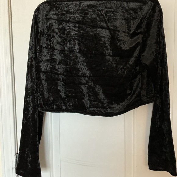 Fashion Secrets Black Velvet Bolero Jacket Size XL NWOT - Picture 2 of 4
